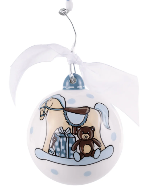 BABYS 1ST BLUE HORSE ORNAMENT