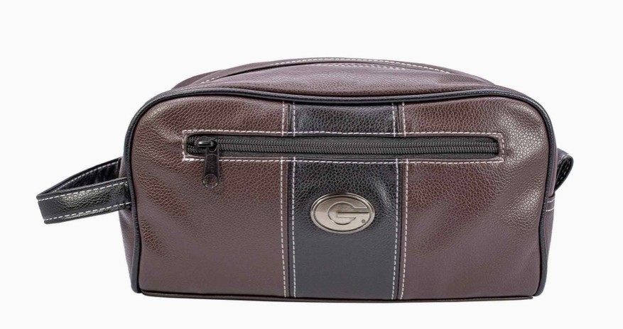 UGA PEBBLE BLK/BRW TOILETRY BAG