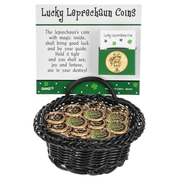 LUCKY COIN IN A BASKET CHARM