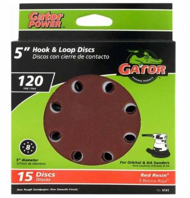 SANDING DISC 5IN 120GRIT 15PK