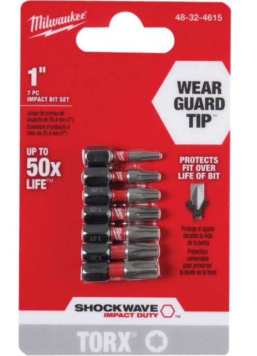 STEEL 7-PIECE INSERT BIT SET
