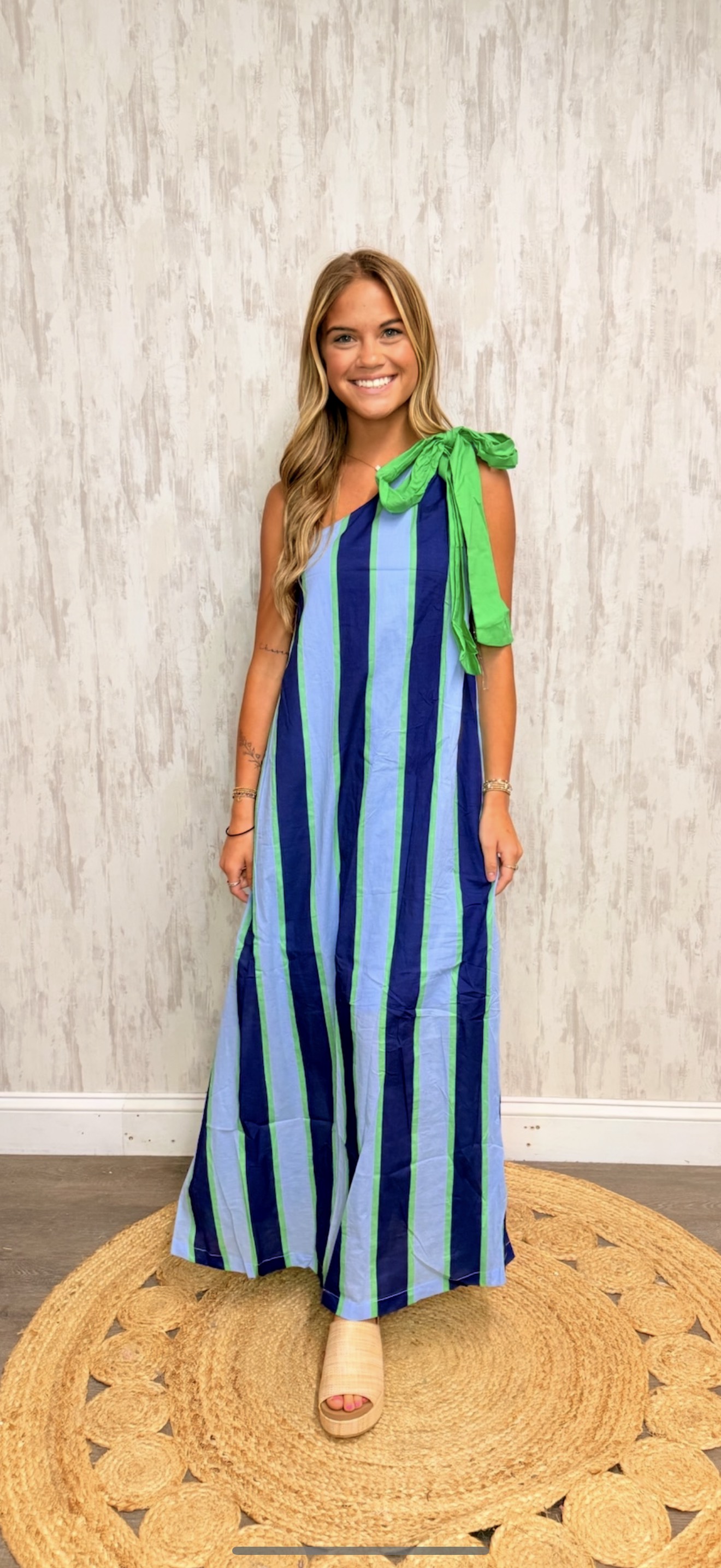 TIE ONE SHOULDER MAXI