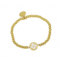 A.C. GOLD WHITE CLOVER BRACELT