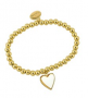 A.C. 5M GOLD WHT HEART BRACELET