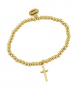 A.C. 5M CROSS CHARM GLD BRACELET
