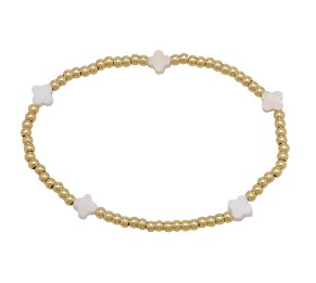 A.C. GOLD SHELL CLOVER BRACELET