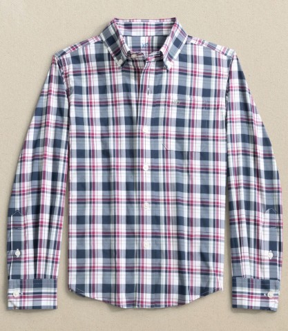 Y BLUE BREAKWATER PLAID SHIRT