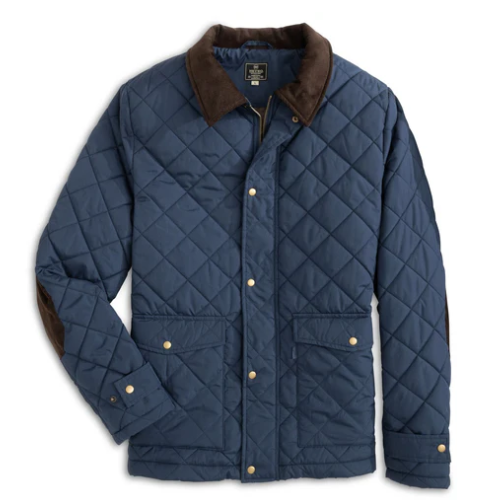 NAVY EVANS QUILTED JACKET