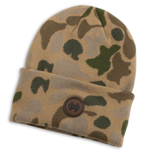 HTC CAMO LEATHER PATCH BEANIE