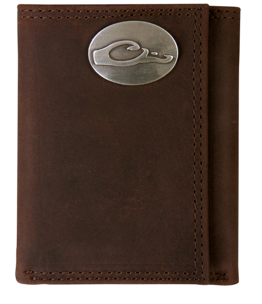 DRAKE LEATHER TRI-FOLD WALLET
