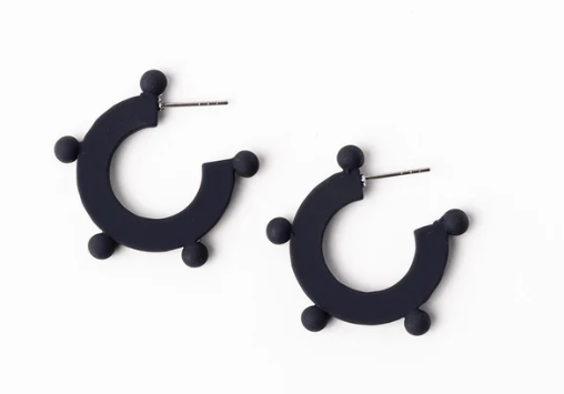 NAVY ORANGE ASTRID EARRINGS Smal