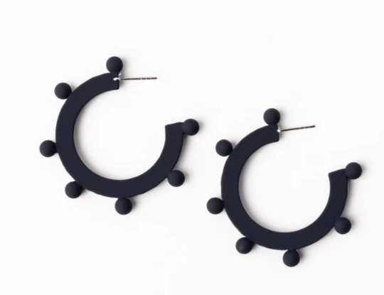NAVY ORANGE ASTRID EARRINGS Medi