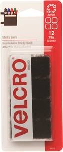 BLACK ADHESIVE VELCRO 7/8IN