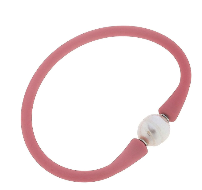 PINK PEARL SILICONE BRACELET
