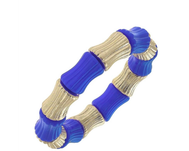 BLUE GOLD BAMBOO BRACELET