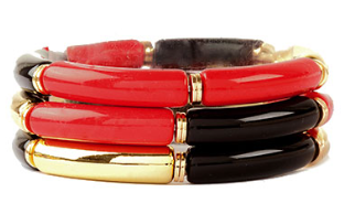 RED/BLACK TUBE BRACELOT