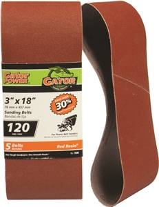 FINE SANDING BELT 3X18IN 120GR