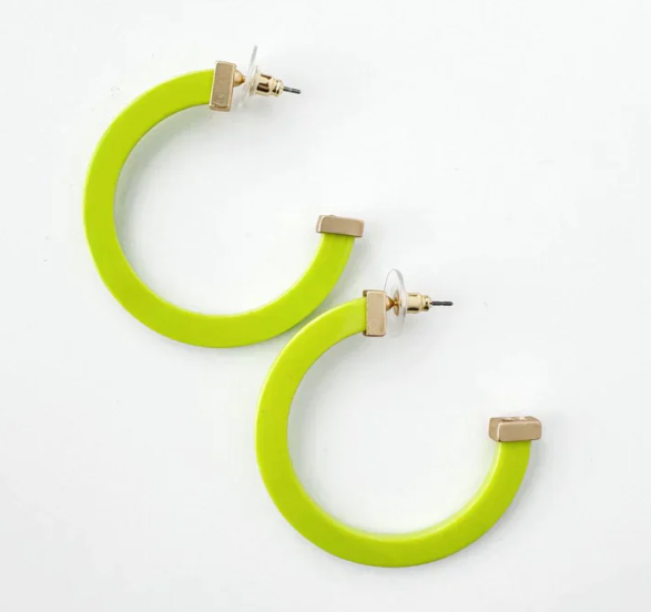 LIME MED EARRINGS