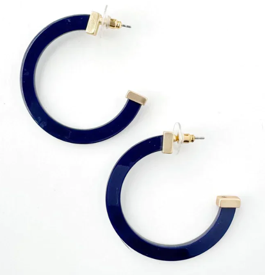 NAVY MED EARRINGS