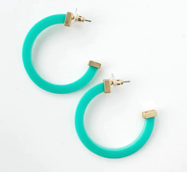TEAL MED EARRINGS