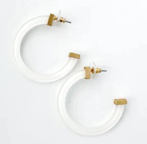 CLEAR MED EARRINGS