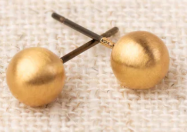 GRENADA BRUSH GOLD SM EARRINGS