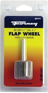 ALUMINUM OXIDE FLAP WHEEL 1X1IN 80GRIT