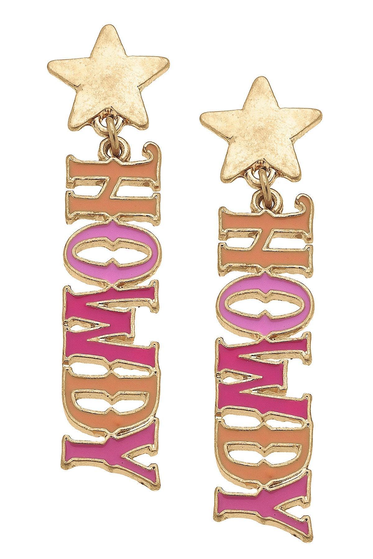 HOWDY STAR ENAMEL EARRINGS