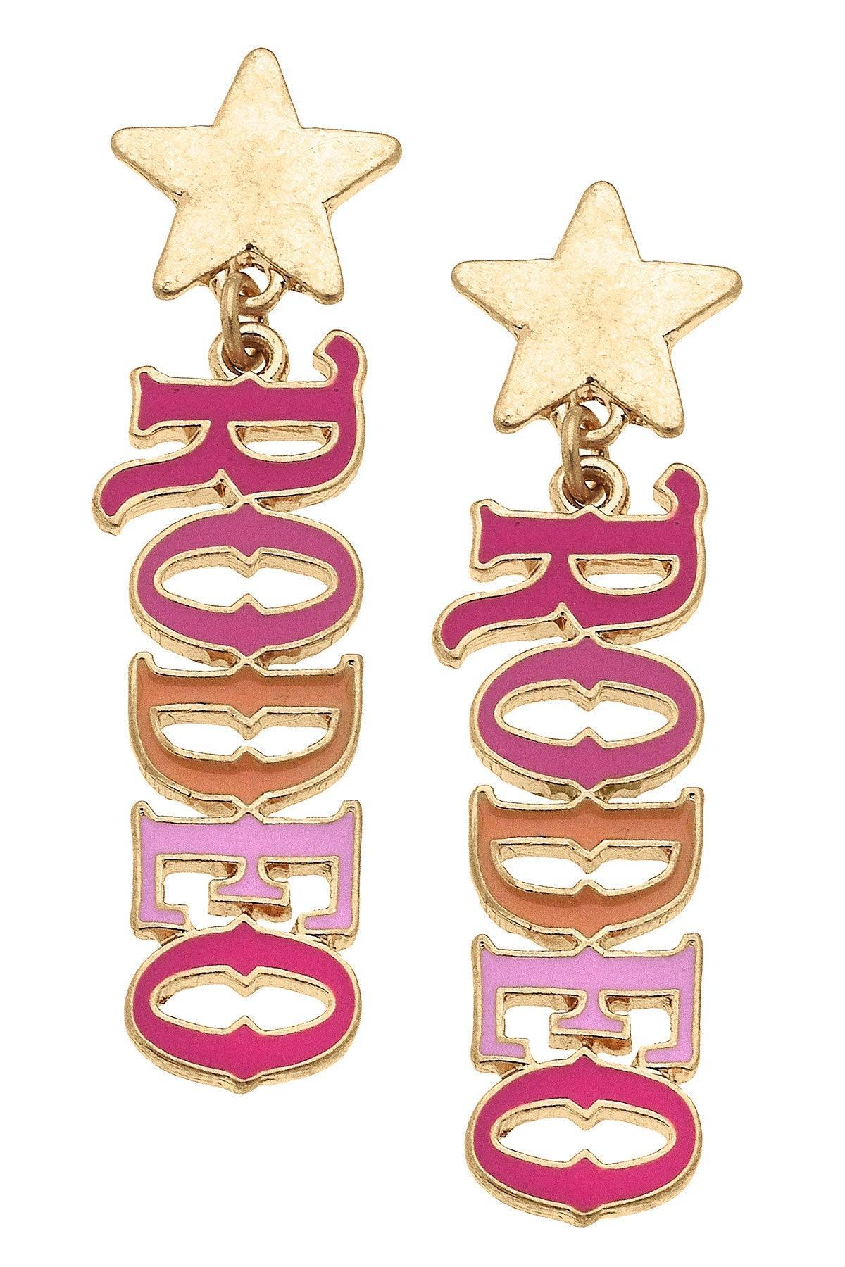 RODEO STAR ENAMEL EARRINGS