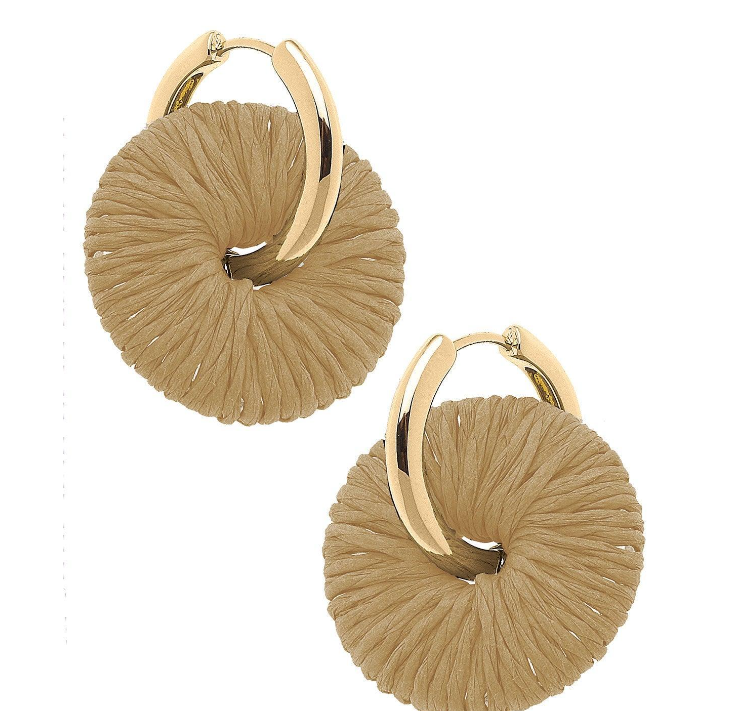 NAT RAFFIA INTERLOCKING HOOP