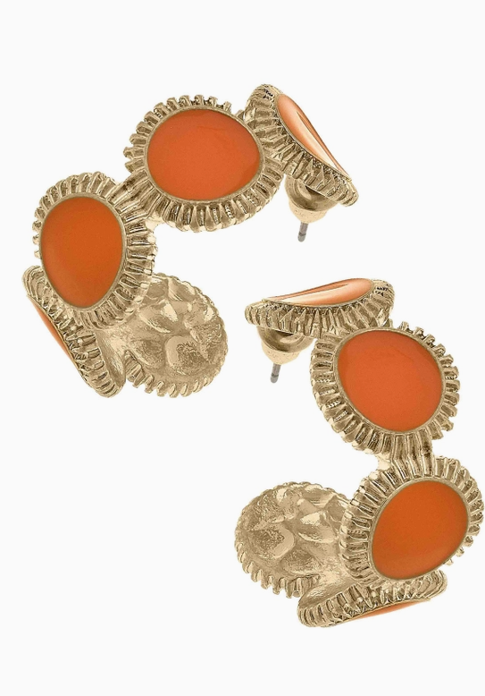 BIANCA DISC HOOPS Orange