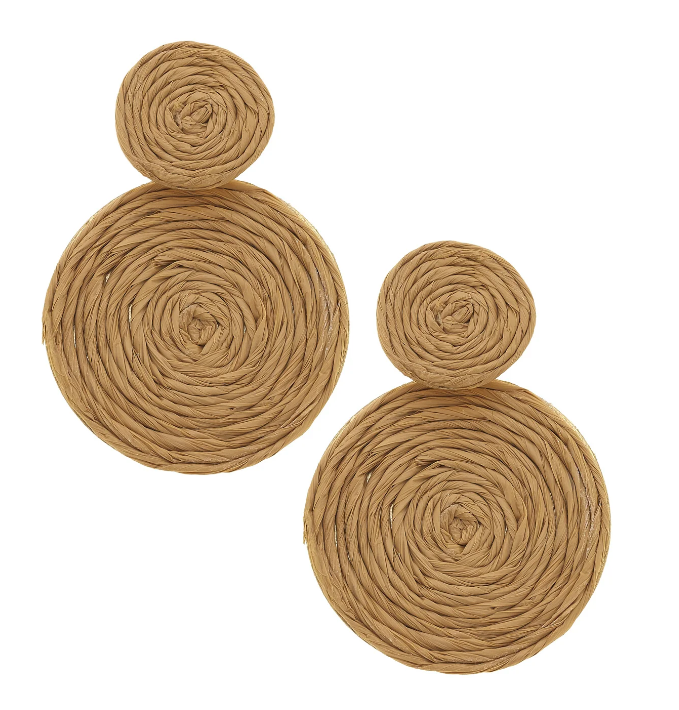 SIMONE RAFFIA DECO EARRINGS