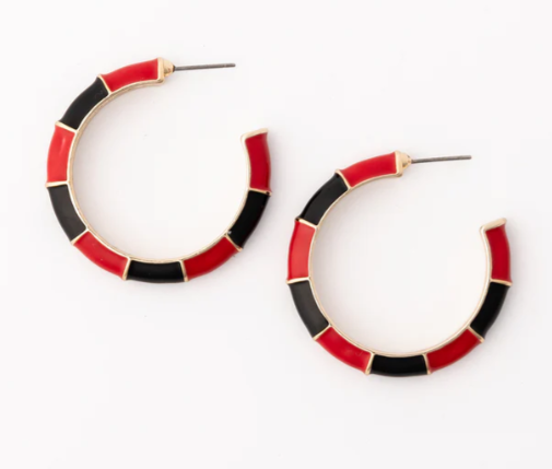 ASHLYNN EARRINGS Red/Black Mediu