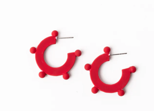 RED BLACK ASTRID EARRINGS Small