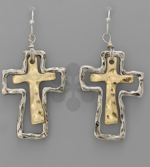 HAMMERED EARRINGS FISHHOOK