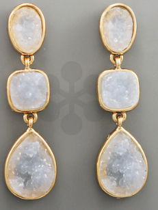 DRUZY T-DROP EARRINGS