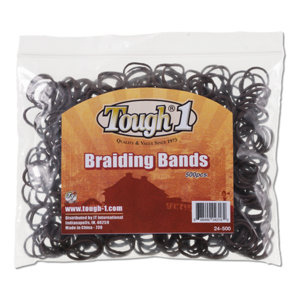 BLACK BRAIDING BANDS 500CT
