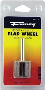 ALUMINUM OXIDE FLAP WHEEL 1X1IN 120GR