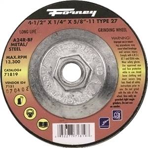 COARSE GRINDING WHEEL 1/4X4-1/2"