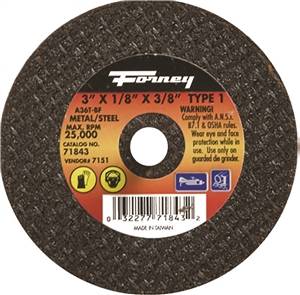 MEDIUM CUT-OFF WHEEL 1/8X3" 36GRIT