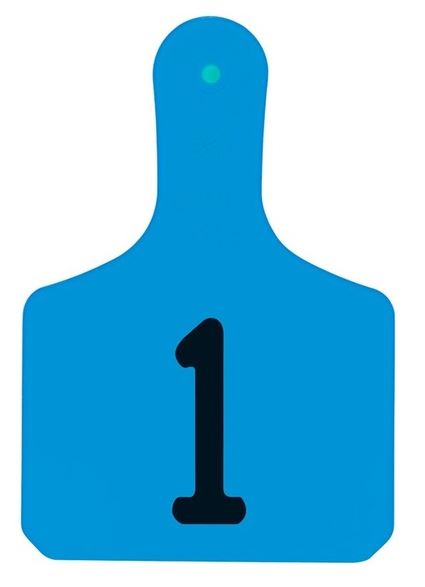 NUMBERED BLUE CALF TAGS 1-25
