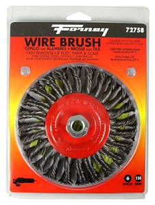 WIRE WHEEL BRUSH 6IN DIA