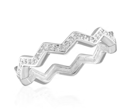 ZIGZAG INFINITY STACK RING