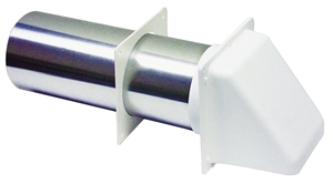 WHITE HOOD VENT 6.49IN