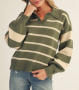 PUFF STRIPE SWEATER
