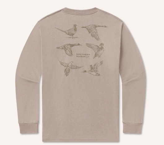 TAUPE LS FIELD SKETCHES TEE