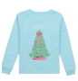 YTH LS BLUE MERRY&BRIGHT TEE