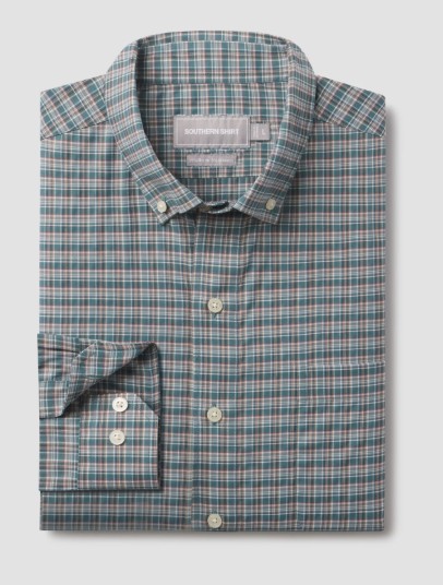 BAYOU TEAL BENNETT PLAID SHIRT