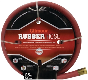 RUBBER RED GARDEN HOSE 25FT
