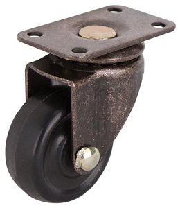BLACK SWIVEL CASTER 1-5/8IN
